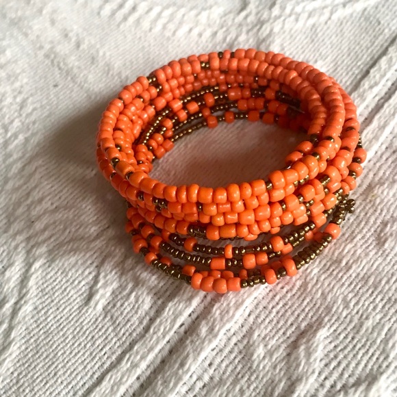 African Beaded Bangle Bracelet - Picture 3 of 3
